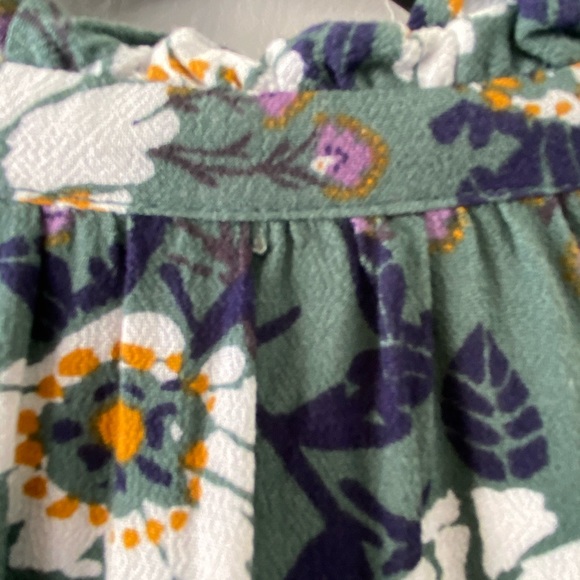 Free People Green Floral long sleeve dress S - Picture 11 of 11